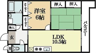 伊勢田駅 徒歩10分 3階の物件間取画像